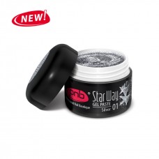 UV/LED Гель-паста PNB Star Way, 01 Silver, 5 ml